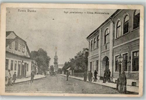 Lemberg 1915 Gericht Straße Ulica Mickiewcza Rawa-ruska Zensurstempel