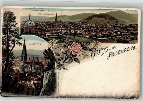 79098 W7800 Freiburg im Breisgau Lithographie Münster
