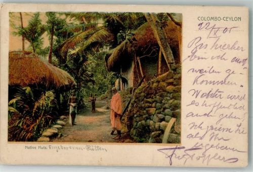 Colombo 1905 Tracht Native Huts