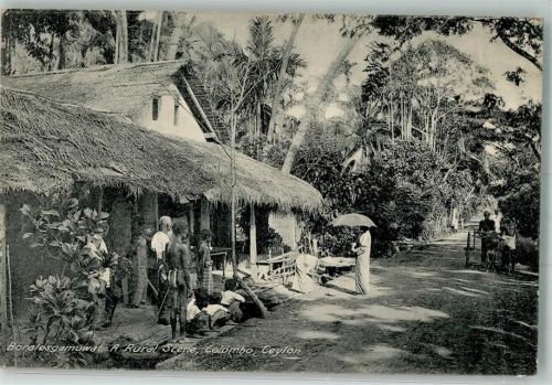 Colombo 1929 Foto AK Tracht Dorfszene