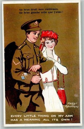 Karikatur Soldatenliebe Khaki Serie Nr. 1057