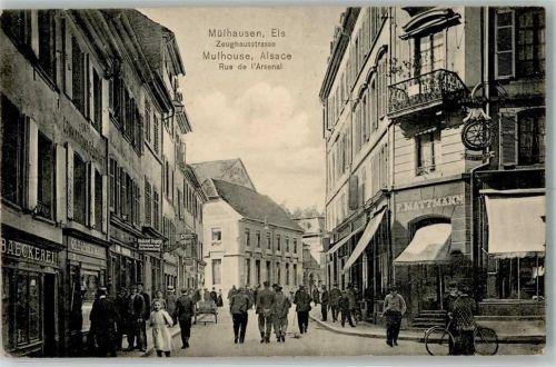 Mulhouse 1912 Zeughausstrasse Geschäft