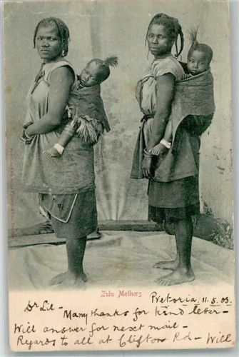 Pretoria 1903 Tracht Zulu Mothers Ort lt. Stempel
