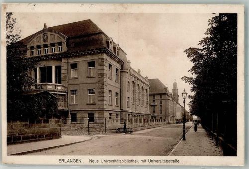 Erlangen 1913 Universitätsstrasse Universitätsbilbiothek