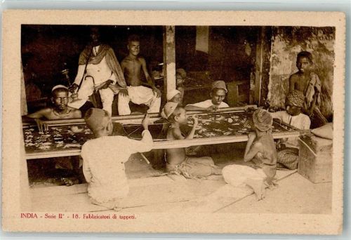 Tracht Fabrik Teppichweber Motiv Indien Foto AK