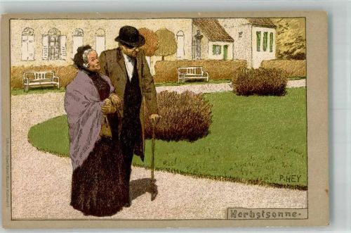 1900 Herbstsonne Spaziergang Verlag H. Köhler