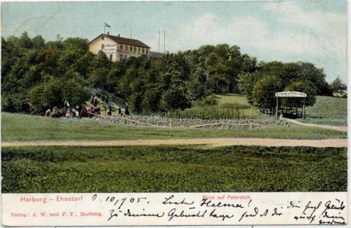 1905 Harburg-Ehestorf b. Hamburg, Blick auf Petershöh,A. W. und F. T.
