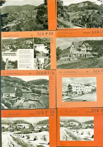 76593 W7562 Lautenbach , Murgtal Lot mit 23 AK Musterkarten Original aus Metzarchiv Bestellvorgänge und Auflagenzahlen