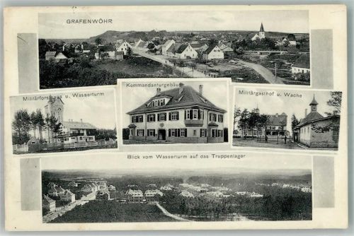 Grafenwöhr 1912 Truppen-Übungsplatz Kommandatur Militärforsthaus Militärgasthaus Wache
