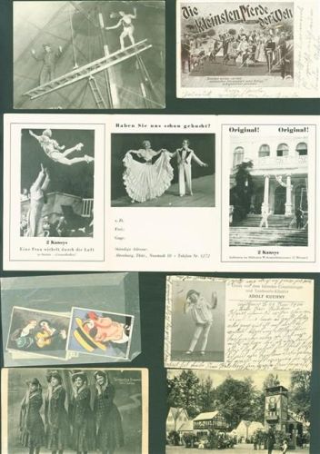Lot mit 28 AK AKs Fotos Prospekte Zirkus Posten 21 bis 100 AK