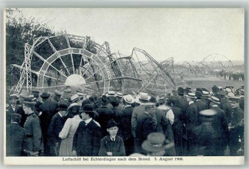 Echterdingen Katastrophe 1908 Nach dem Brand Fotograf Hans Hildenbrand