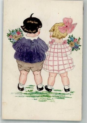 1924 Kinder mit Blumen