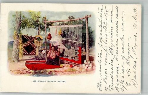1904 Navajo Blanket Weaver Webstuhl