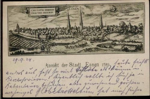 1924 Essen: Ansicht der Stadt 1593,Hermann Lorch