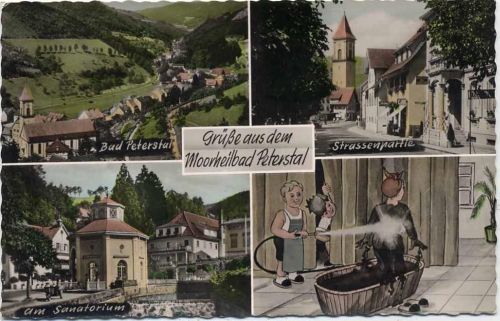 1971 Bad Peterstal-Griesbach, 4 Ansichten, Sanatorium,A. Mauthe