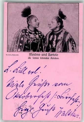 1900 Die letzten lebenden Azteken ( beschnitten) + Adelskorrespondenz
