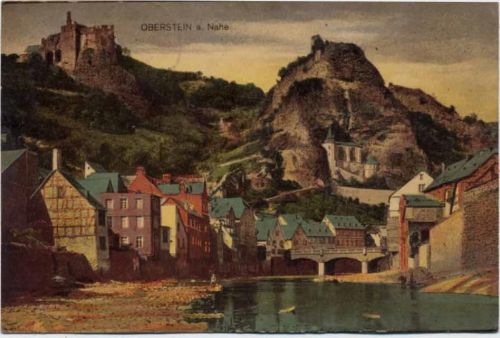 1918 Oberstein a. Nahe: Ansicht, Burg,Carl Schmidt