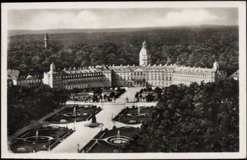 1938 Karlsruhe, Schloßplatz, Bad. Landesmuseum