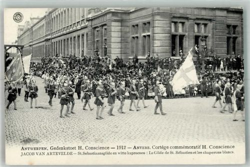 Antwerpen Anvers Foto AK Gedenkstoet H.Concience 1912
