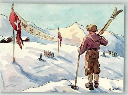 Jugendaktion des Schweizer Ski Verbandes sign. Jaton