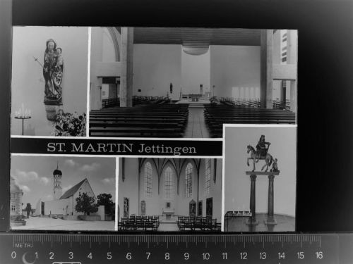 89343 W8876 Jettingen-Scheppach GLASNEGATIV Pfarrkirche St. Martin