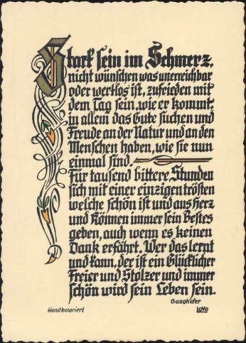 um 1920/30 Gedicht, poem,Lothar Vogel AKU1