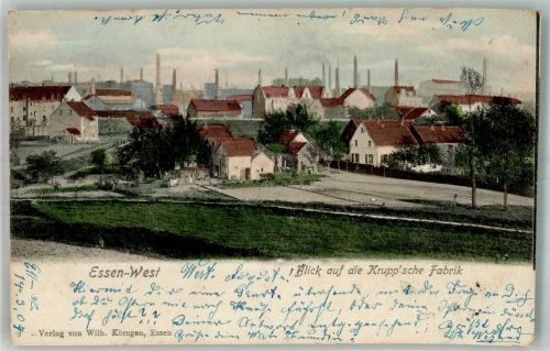 Essen 1907 Blick auf die Krupp`sche Fabrik