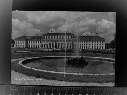 85764 W8042 Schleißheim GLASNEGATIV Schloss