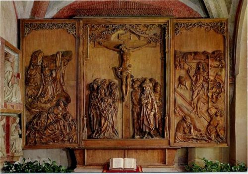 um 1970-80 Rothenburg ob der Tauber, Kirche St.Peter und Paul innen,A. Ohmayer