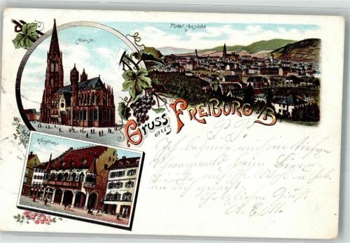 Freiburg 1898 Münster Kaufhaus