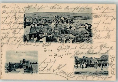 Alzey 1899 Altes Schloss Obermarkt