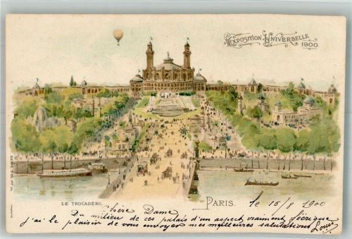 1900 Exposition Universelle 1900 Le Trocadero Ballon Serie 535 Nr. 14