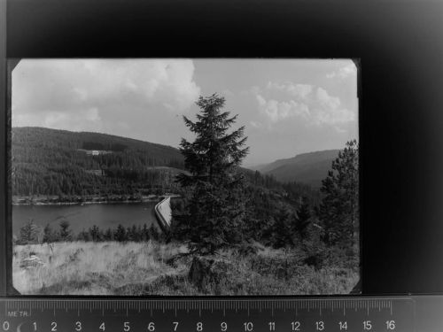 79859 W7826 Schluchsee GLASNEGATIV Staumauer