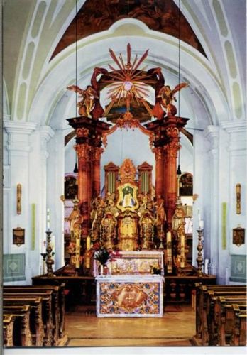 um 1970/80 Neukirchen, Orgel (organ), Gnadenaltar der Wallfahrtskirche (church)