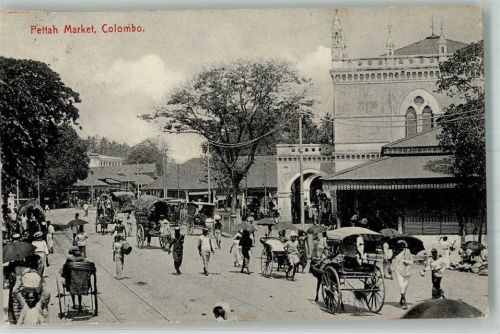 Colombo 1910 Marktszene Pettah Market
