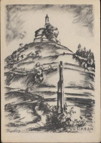 um 1930/40 Dagsburg, Im Wasgenwald,Volksbund für das Deutschtum im Ausland,sign. Reimesch