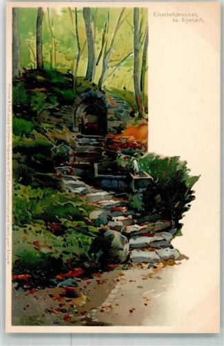 Eisenach Elisabethbrunnen Meissner u. Buch Serie No. 1037