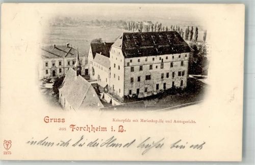 Forchheim 1898 Kaiserpfalz Amtsgericht Marinekapelle Adelskorrespondenz