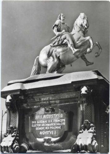 01039 O8000 Dresden 1976 - Dresden, Der goldene Reiter, Pferd,Bild und Heimat Reichenbach AKU2