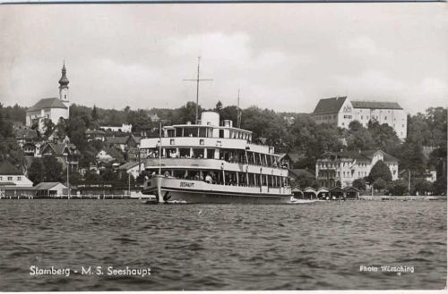 82319 W8130 Starnberg um 1959 - Starnberg: Schiff, MS Seehaupt,Rich. Wörsching AKU2