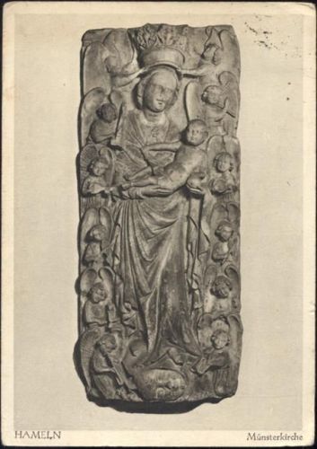 um 1950 Hameln, Münsterkirche, Epitaph Krönung Marias AKU2