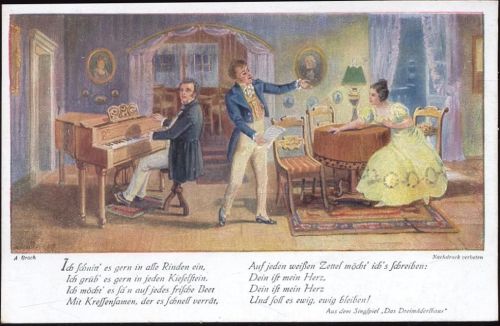 Künstler-Ak -Bunte Reihe- Nr. 68, aus dem Singspiel -Das Dreimäderlhaus-,K & H,sign. A. Broch