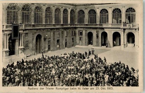 Roma 1913 Audienz d. Trierer Rompilger beim hl. Vater 23. Okt. 1913