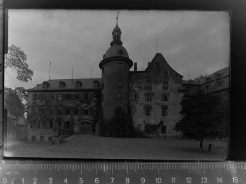 35321 W6312 Laubach , Hess GLASNEGATIV Schloß