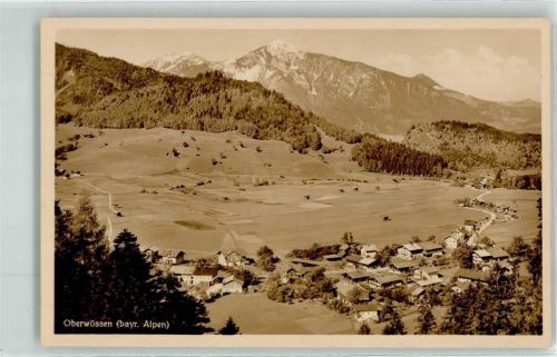 um 1930/40 Oberwössen, -Oberwössen (bayr. Alpen)-, Ortsansicht vom Berg aus,H. Haug