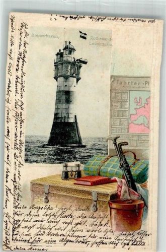 Bremerhaven 1903 Leuchtturm Roter Sand