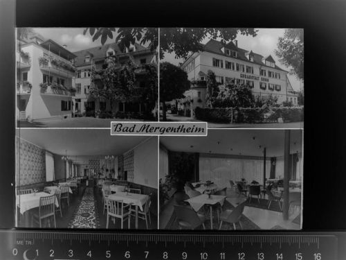 97980 W6990 Bad Mergentheim GLASNEGATIV Kuranstalt Rumm