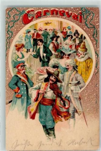 1899 Bild als Schlüsselloch Kostüme Geiger Lithographie