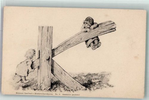 Kinderweltpostkarten Nr. 3 Kinderspiele Kaulbach, H. von 1917 Künstlerkarte