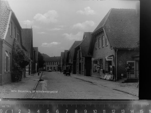 31595 W3074 Steyerberg GLASNEGATIV Schreibwarengeschäft